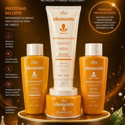 Kit de Tratamento Capilar Mirra Elements Proteína do Leite